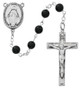 (R883LF) SS BLACK ONXY MIRAC ROSARY