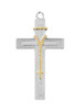 (L9264) 18" CH SS TWO-TONE ROSARY CROS