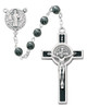 (440C) 6MM HEMATITE ST. BENEDICT RSY