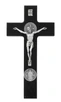 (80-206) 9" BLACK ST BENEDICT CRUC