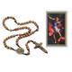 (P535R) 10MM WOOD ST. MICHAEL ROSARY 