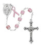 (P561F) 7MM PINK CAPPED CANCER ROSARY