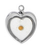 (L9292) 18" CH SS HEART/MUSTARD SEED