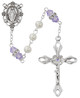 (R917AMKF) 6MM PEARL,AMETHYST ROSARY