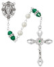 (R917EMKF) 6MM PEARL, EMERALD ROSARY