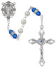 (R917BLKF) 6MM PEARL, DARK BLUE ROSARY