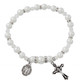 (B203) CRYSTAL STRETCH ROSRY BRACELET