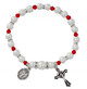 (B206FB) RUBY STRETCH ROSARY BRACELET