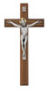 (79-71) 10" WALNUT/SILVER CRUCIFIX