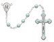 (R022G) 5MM BLUE ROSARY