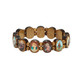 (B118C) BROWN WOOD SAINT BRACELET