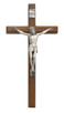 (80-06) 12" BEVELED WALNUT CRUCIFIX