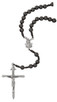 (P569C) BLACK WOOD ST MICHAEL NECKLACE