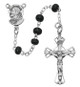 (159L-BKG) SS 5MM BLACK WOOD ROSARY