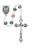 (R941F) PINK MULTI-COLOR ROSARY