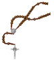 (P577C) BROWN WOOD ST. BENEDICT NECKLA