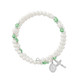 (BR7PE) PERIDOT & PEARL WRAP BRACELET