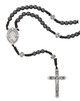 6mm Hematite Sacred heart corded rosary