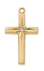 (H7004) GP PEWTER CROSS 18" CH&BX