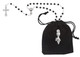 (P560RP) BLACK BAG,ROSARY AND PIN SET
