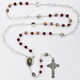 (P555R) RED/CRYS DIVINE MERCY ROSARY