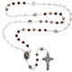 (P555R) RED/CRYS DIVINE MERCY ROSARY