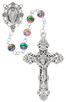 (R941C) PINK MULTI-COLOR ROSARY