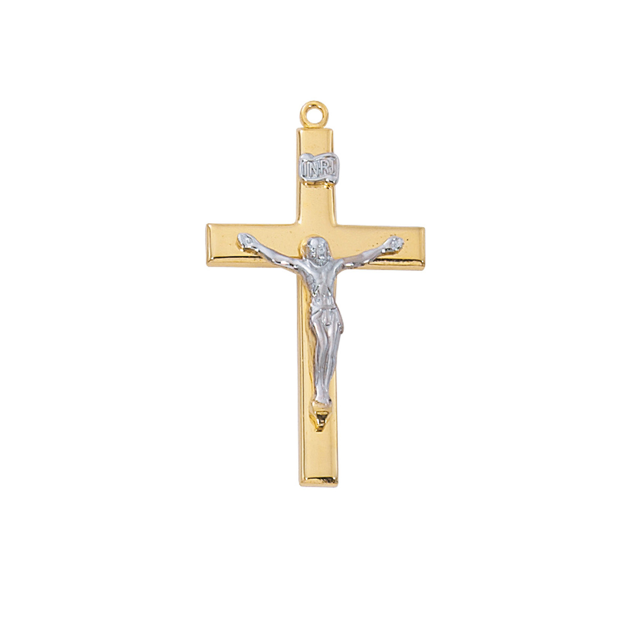Gold Over Pewter Crucifixes