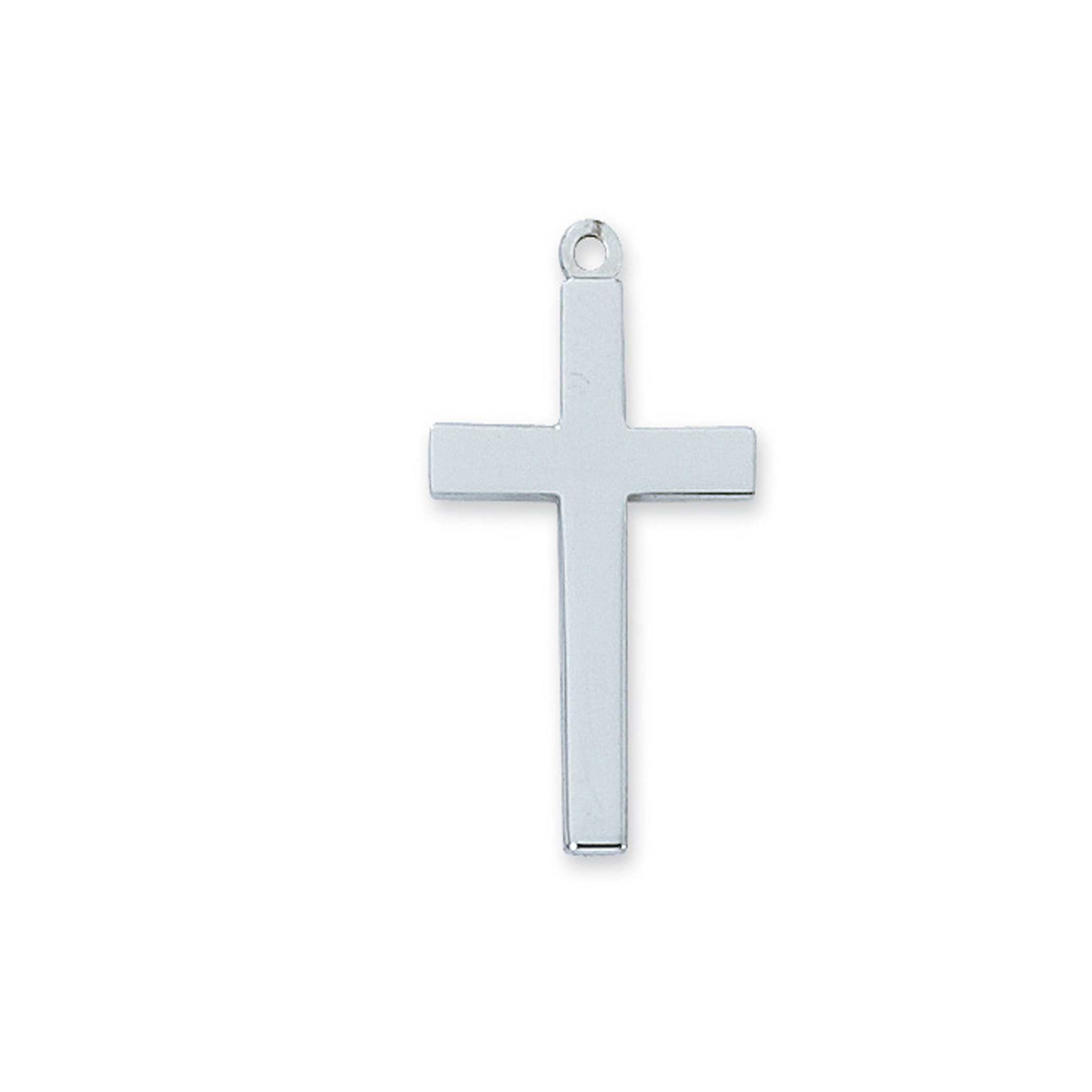 Rhodium Over Pewter Crosses