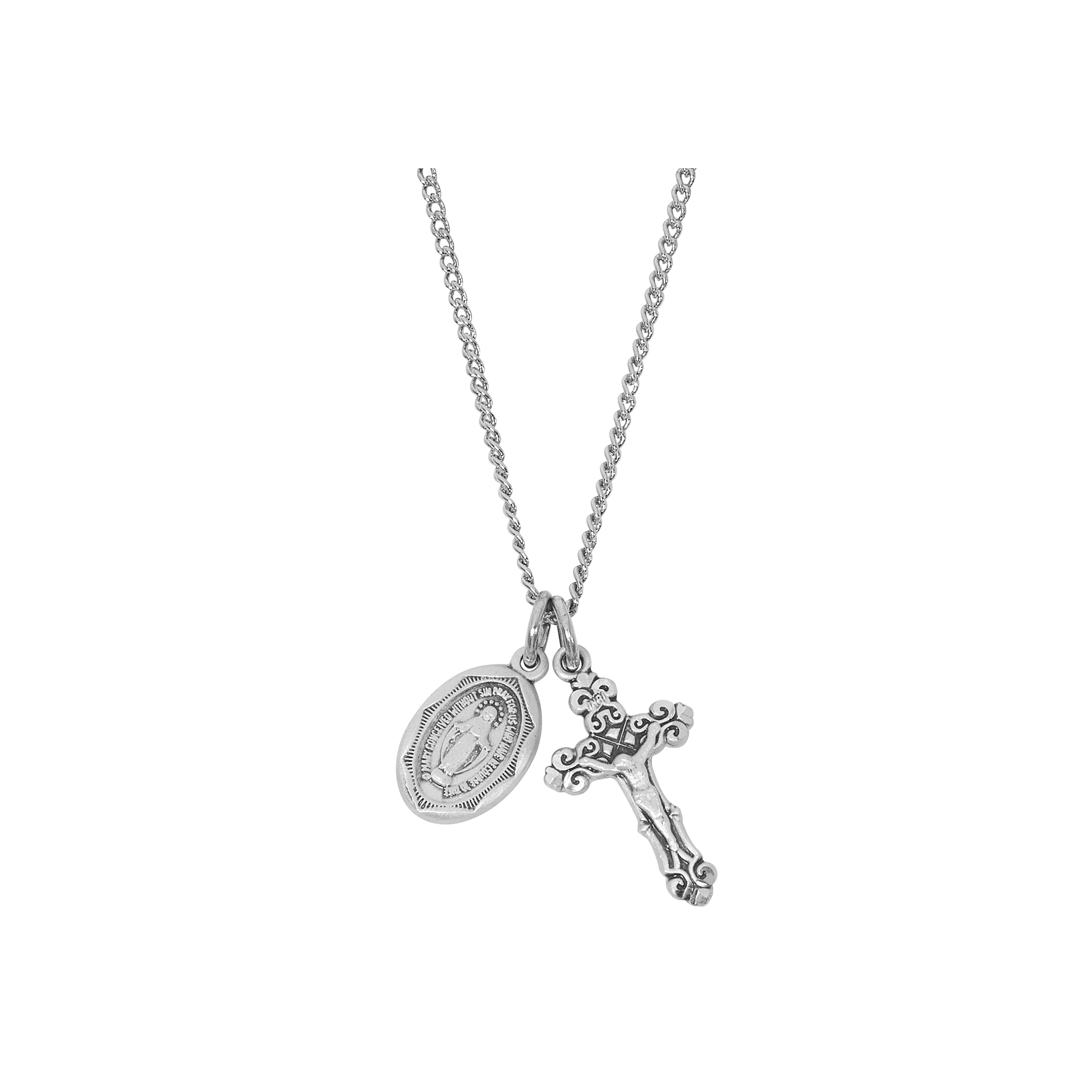 Sterling/Gold Double Medal Pendants