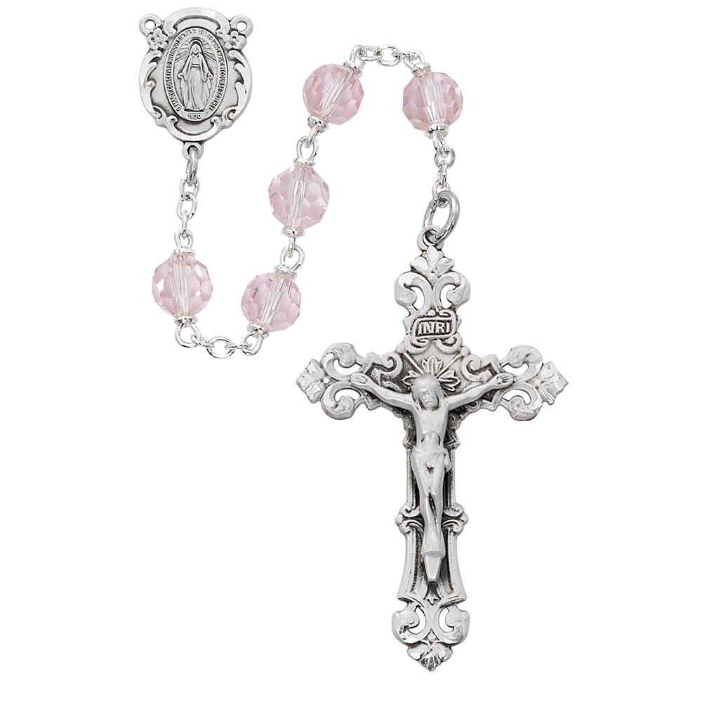 Tin Cut Glass Rosaries