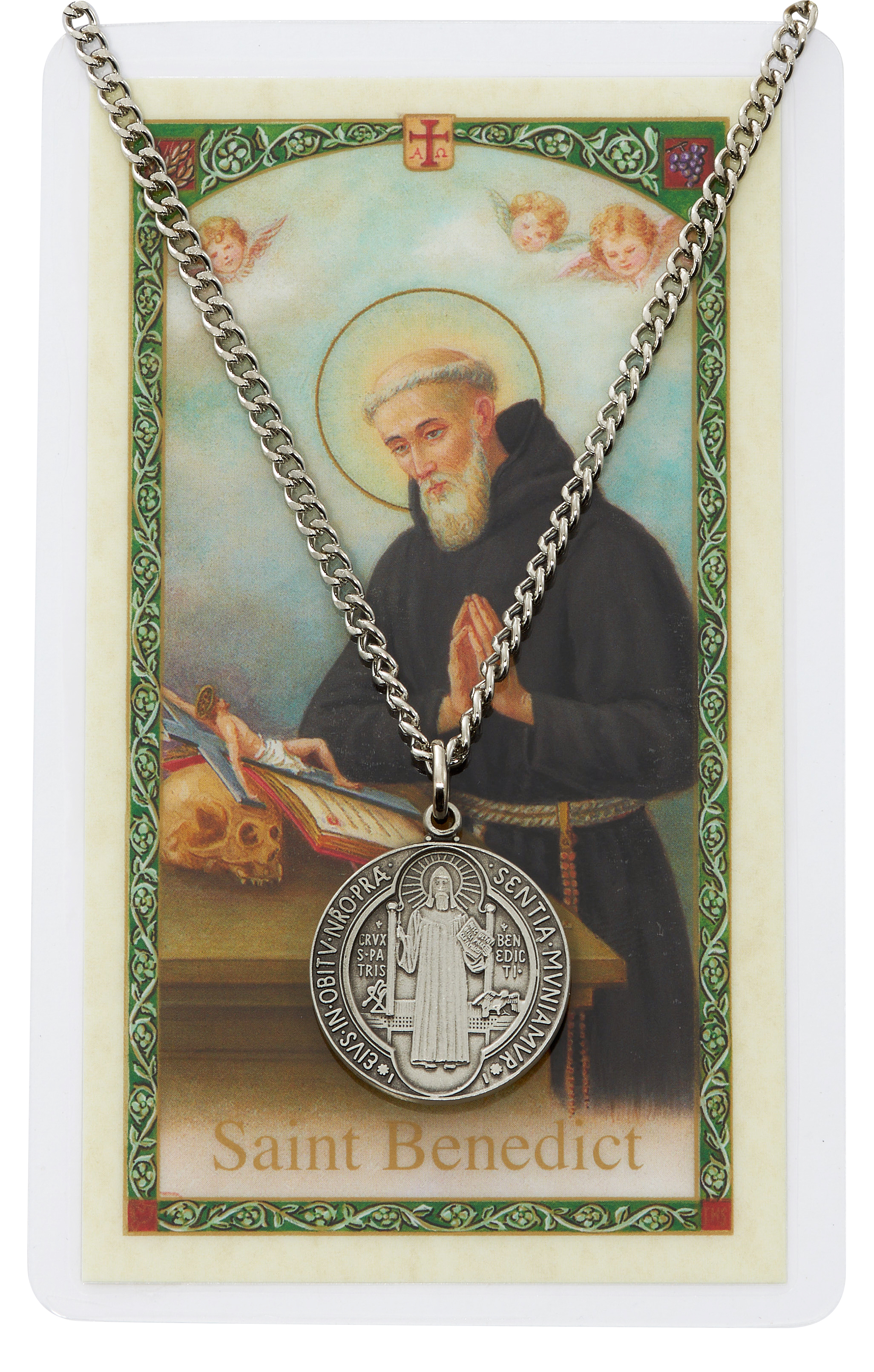 Spanish Saint Pendant and Holy Card Sets