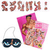 Junk on the Hunk hen party game with hunk poster and willy stickers Junk on the Hunk hen party game with hunk poster and willy stickers