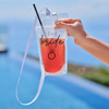 The Bride Hen Party Drink Pouch with Straw and Lanyard