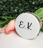 Personalised Compact Mirror - White and Silver