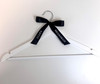 White wooden hanger with personalised ribbon – elegant bridal accessory White wooden hanger with personalised ribbon – elegant bridal accessory