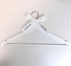 White wooden hanger with personalised ribbon – elegant bridal accessory