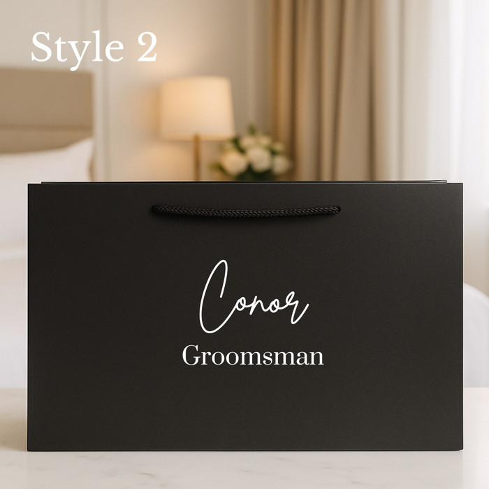 Personalised Bridal Bag - Large Black