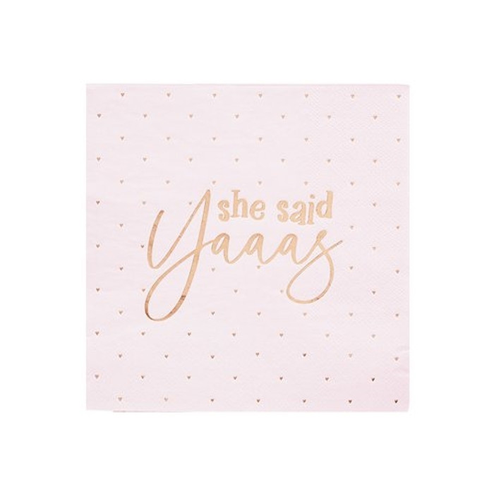 She Said Yaaas Paper Party Napkins - 33cm