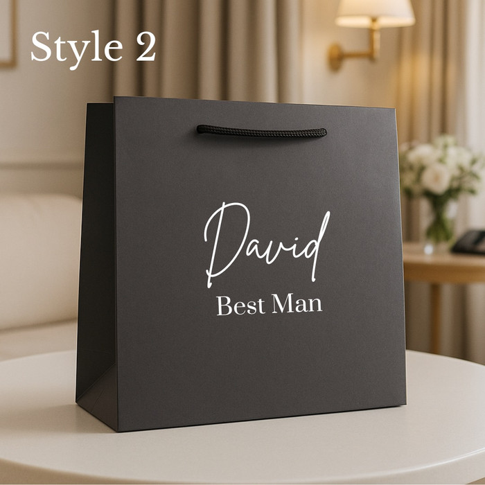 Personalised Bridal Bag - Medium Black
