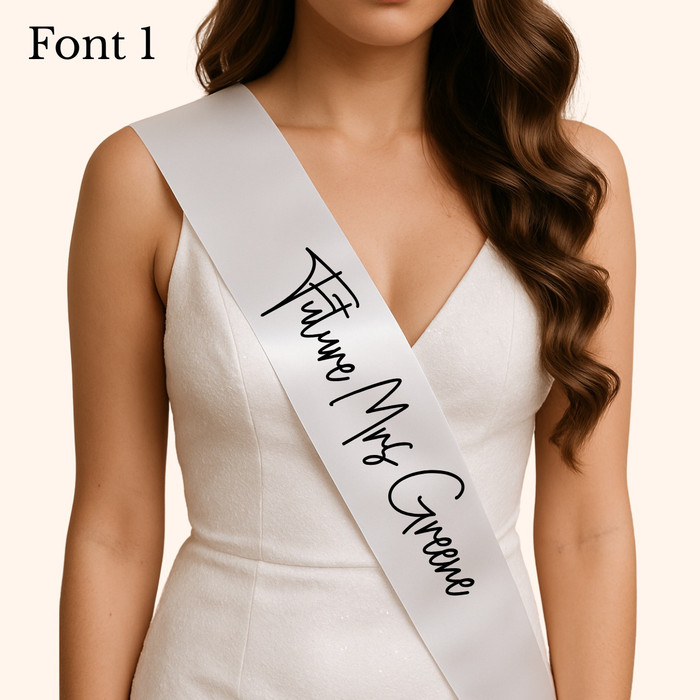 Personalised Sash - White Personalised Sash - White