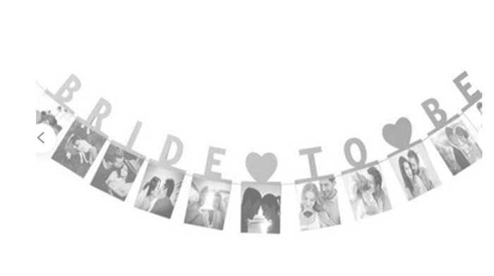 Glitter Photo Banner Bride to be - Silver
