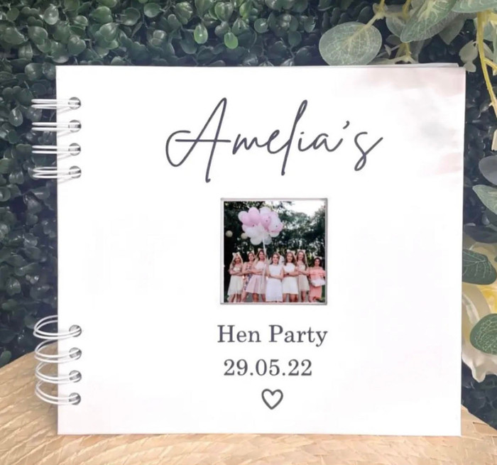 Personalised Hen Party Guest Book - with photo insert