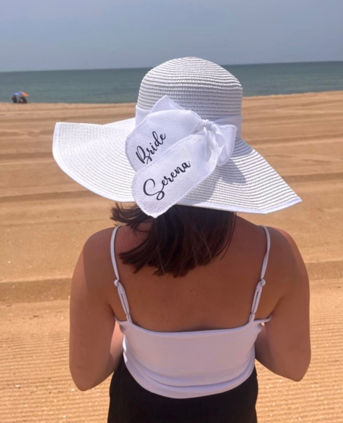 Personalised White Sun Hat