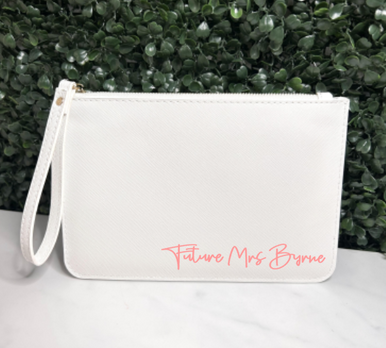 Personalised mrs clutch bag deals