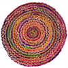 Rainbow round rug