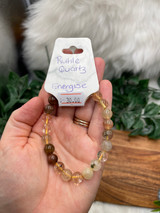 Rutile Quartz Bead Bracelet – Cleansing Energy & Emotional Healing