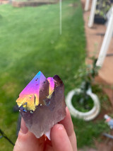 Titanium Aura Amethyst Raw Point – Joy, Energy & Spiritual Awakening Titanium Aura Amethyst Raw Point – Joy, Energy & Spiritual Awakening