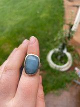 Sterling Silver Aquamarine Ring – Faceted Crystal for Calm, Clarity & Courage