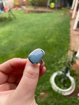 Sterling Silver Aquamarine Ring – Faceted Crystal for Calm, Clarity & Courage